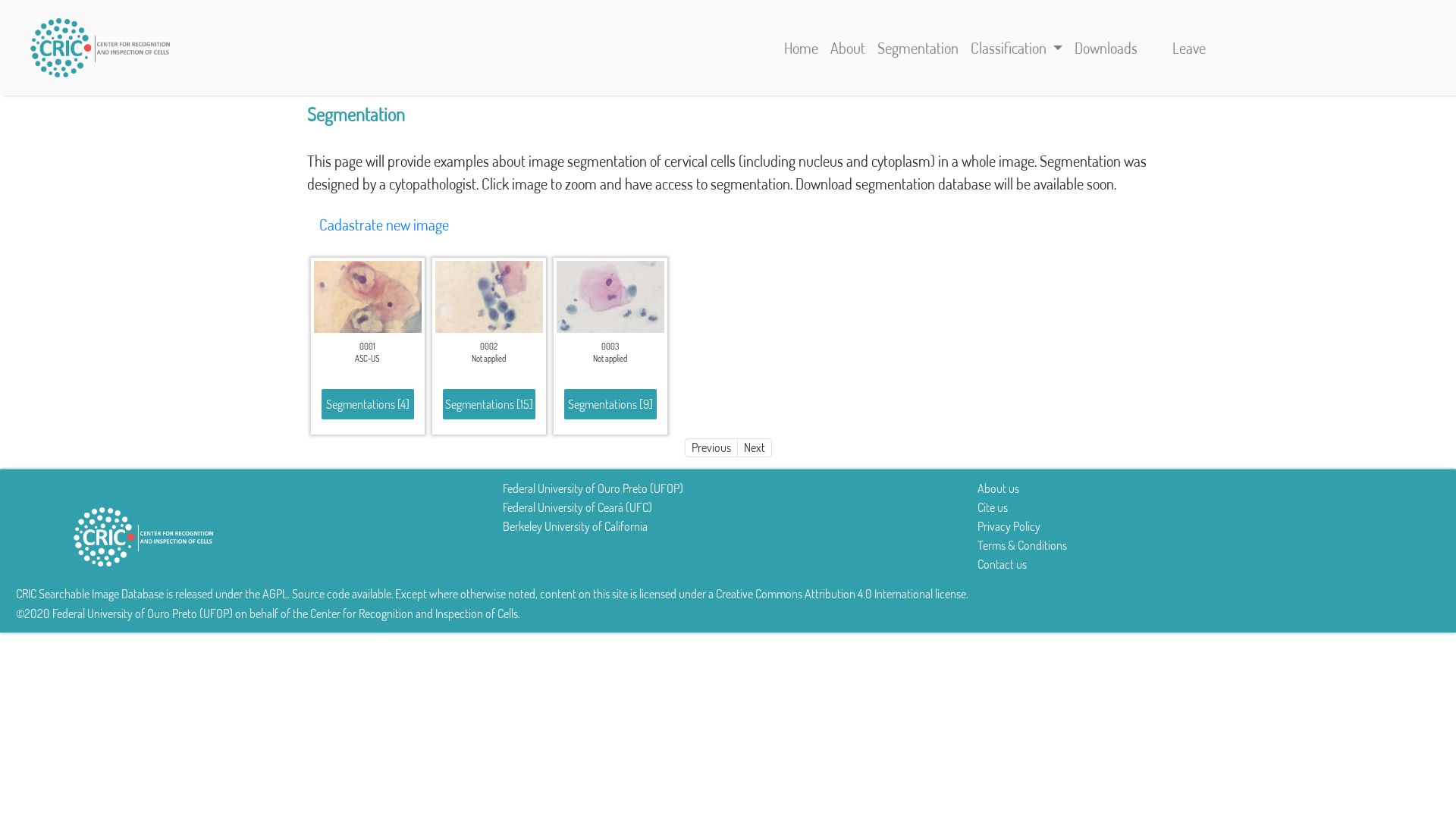 Screenshot of Classification for administrator